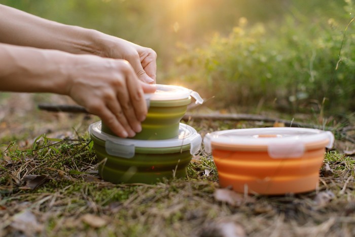 Контейнер Tribe Bowl Container 550 мл силиконовый T-FF-0045, olive