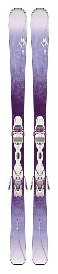 Гірські лижі (комплект) K2 LUVIT 76+ER3 10 142см White/purple (1050405.141.1+1051109.141.2) (156 см білий/фіолетовий)