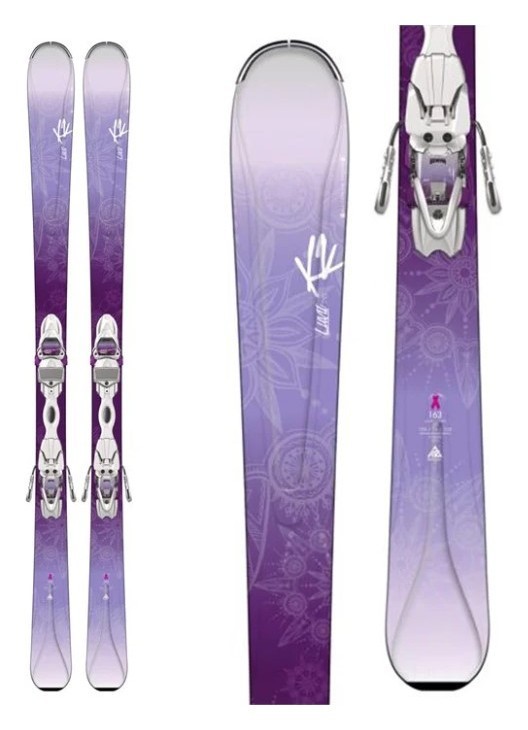 Лижі гірські (комплект) K2 LUVIT 76+ER3 10 142см White/purple (1050405.141.1+1051109.141.2)