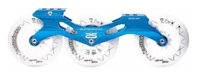 Триколісний сет для роликів FE Supersonic Lazerwheelz 110 mm синій
