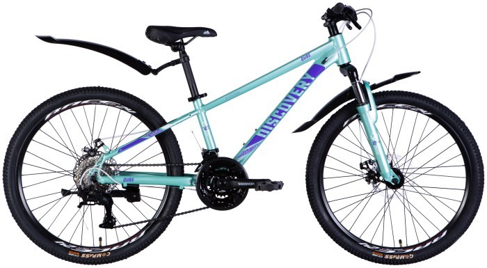 Велосипед AL 24" Discovery QUBE DD CS рама-11,5" светло-бирюзовый 2025