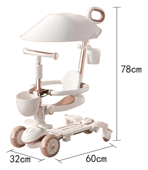 Дитячий самокат Maraton 4in1 8028 olive, black, white (Білий), укр, укр