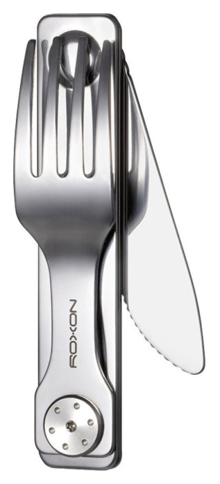 Набір столових приладів Roxon C3 2в1 (ніж, виделка), нержавіюча сталь, магнітне з'єднання, укр, укр