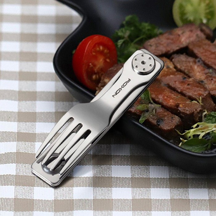 Набір столових приладів Roxon C3 2в1 (ніж, виделка), нержавіюча сталь, магнітне з'єднання, укр, укр