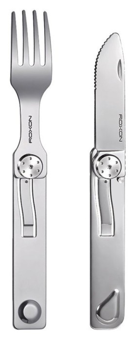 Набір столових приладів Roxon C3 2в1 (ніж, виделка), нержавіюча сталь, магнітне з'єднання, укр, укр
