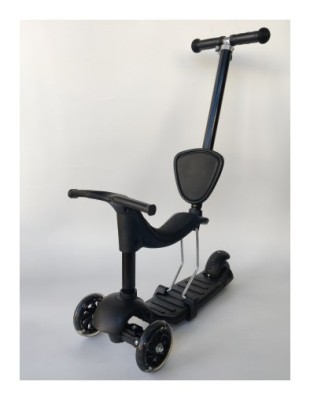 Дитячий самокат з сидінням та батьківською ручкою 3 в 1 Scooter Horned 0332-4S