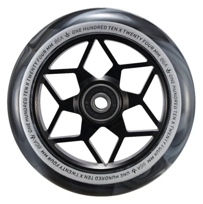 Колесо для трюкового самокату BLUNT DIAMOND 110мм x 24мм - Black/White, укр, укр