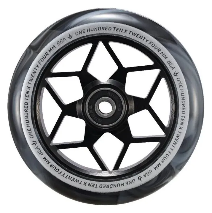 Колесо для трюкового самокату BLUNT DIAMOND 110мм x 24мм - Black/White (FRD.047377)