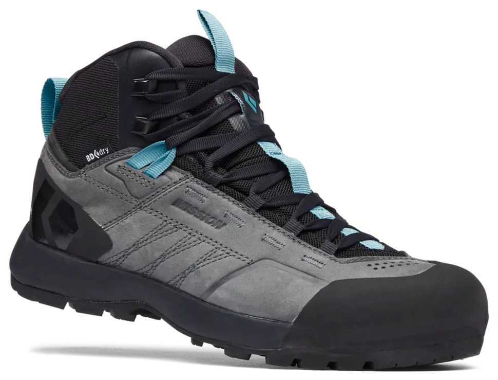 Напівчеревики жіночі Black Diamond W Mission LTHR MD WP, Steel Grey/Costal Blue, 7,5 (SHM_BD 58002793750751)