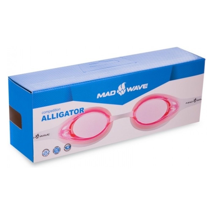 Окуляри для плавання MadWave ALLIGATOR M042713, рожеві, укр, укр