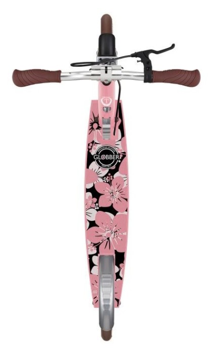 Самокат GLOBBER серії NL205 DELUXE, з ручним гальмом, пастельно-рожевий, 100кг, 8+, укр, укр