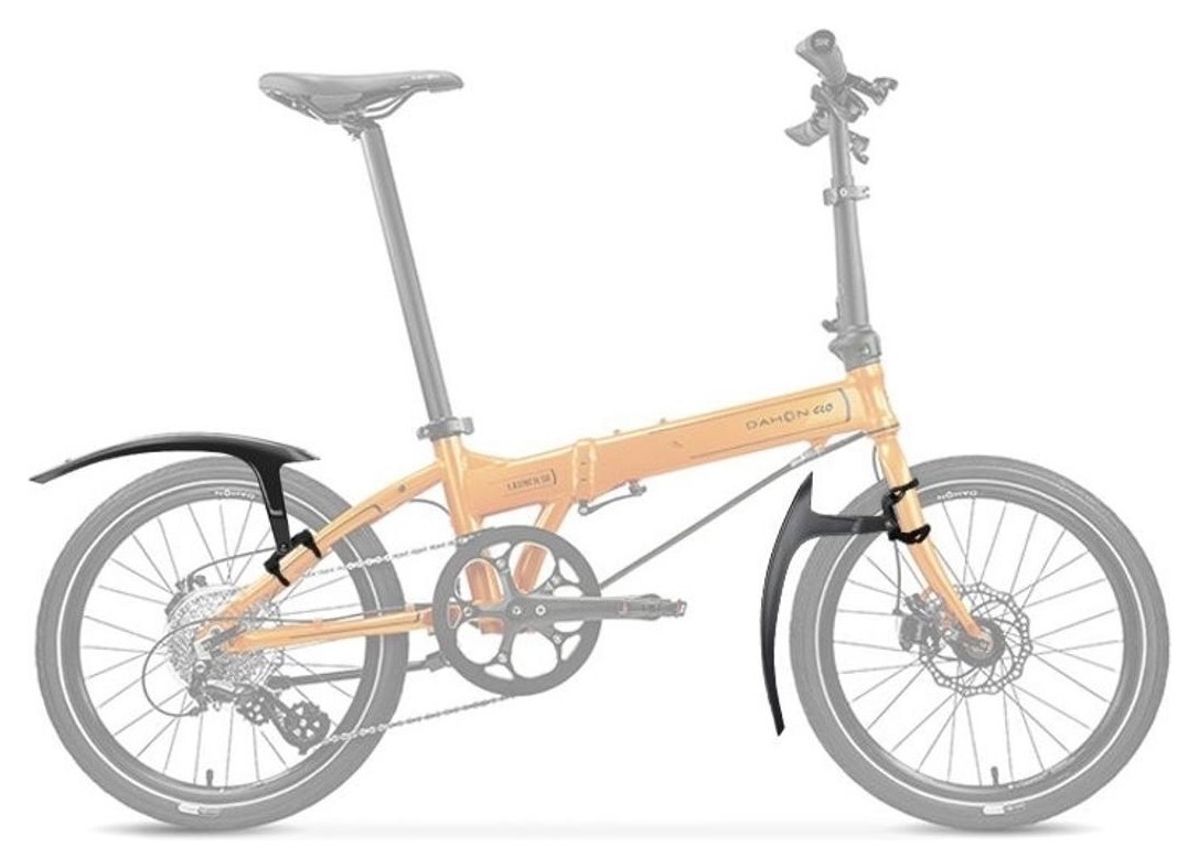 Крылья 20-24 пластик быстросъемный без стойки черный RBRL RL-240F/R (крепл. на штаны вилки и задние перья.)