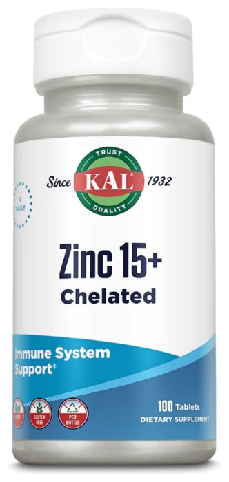 Zinc 15+ Chelated - 100 tabs