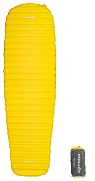 Самонадувающийся коврик Pinguin Peak NX, 184x55x2.5см, Yellow