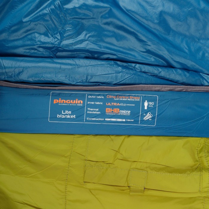Спальный мешок Pinguin Lite Blanket (14/10°C), 190 см - Right Zip, Petrol (PNG 229462) 2020
