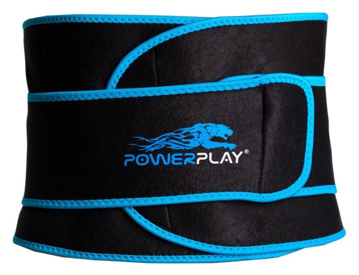 Пояс для схуднення PowerPlay 4303 Чорно-Синій