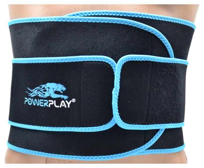 Пояс для схуднення PowerPlay 4303 Чорно-Синій