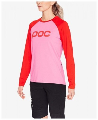 Велоджерси POC Essential MTB W's Jersey, Altair Pink/Prismane Red, L