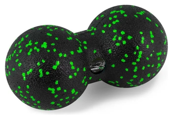 Массажний набір PowerPlay PP_4015 EPP Foam Roller Set 4in1 (2-а ролі + 2-а м'ячі) Чорно-зелений