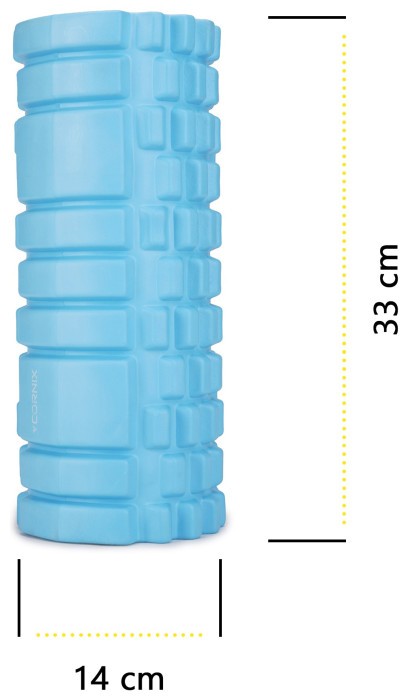 Масажний ролик Cornix EVA 33 x 14 см (валик, роллер) XR-0030 Sky Blue