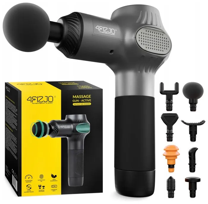 Ручной перкуссионный массажер 4FIZJO Massage Gun Active 30 Вт массажный пистолет (P-5907739319937)