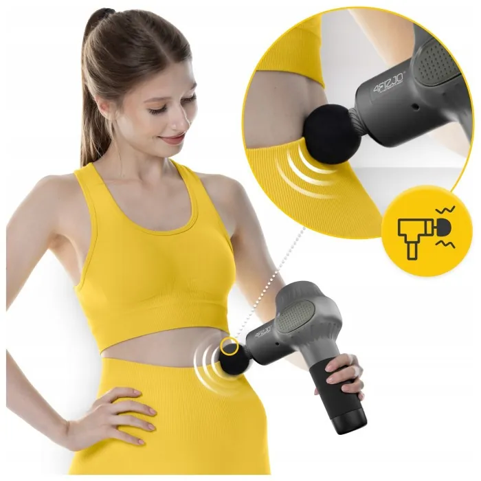 Ручной перкуссионный массажер 4FIZJO Massage Gun Active 30 Вт массажный пистолет (P-5907739319937)