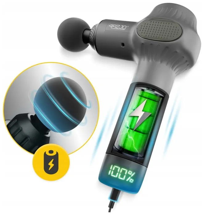 Ручной перкуссионный массажер 4FIZJO Massage Gun Active 30 Вт массажный пистолет (P-5907739319937)