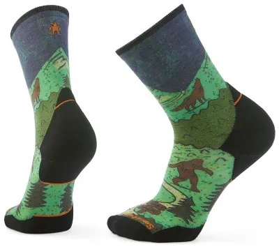 Шкарпетки чоловічі Smartwool Trail Run Targeted Cushion Neature Print Crew, Twilight Blue