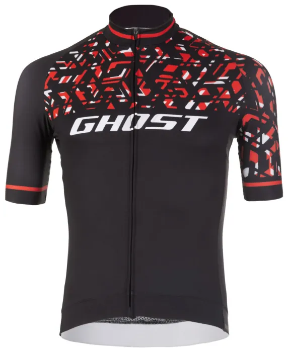 Джерси Ghost Factory Racing, Short, XL, черно-красно-белое