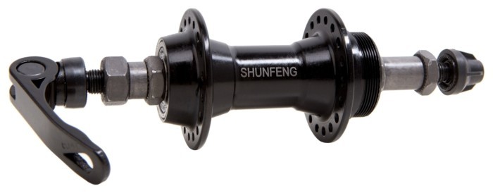 Втулка задня AL 36H Vbr тріскачка SHUNFENG SF-A221R чорн. з ексцентром. пром. підшипні., укр, укр