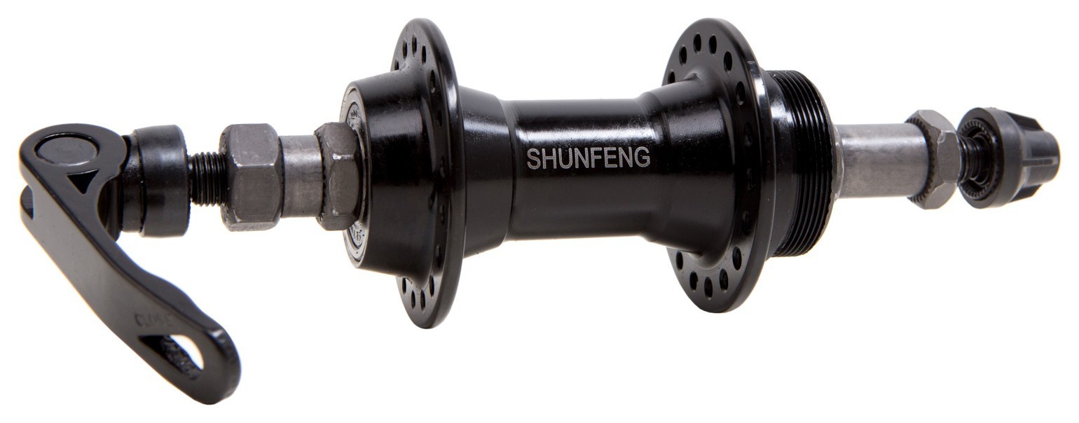 Втулка задня AL 36H Vbr тріскачка SHUNFENG SF-A221R чорн. з ексцентром. пром. підшипні., укр, укр