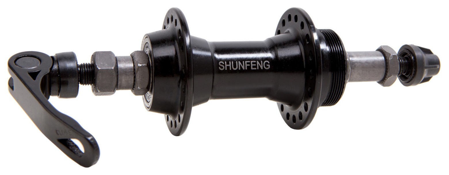 Втулка задня AL 36H Vbr тріскачка SHUNFENG SF-A221R чорн. з ексцентром. пром. підшипні., укр, укр