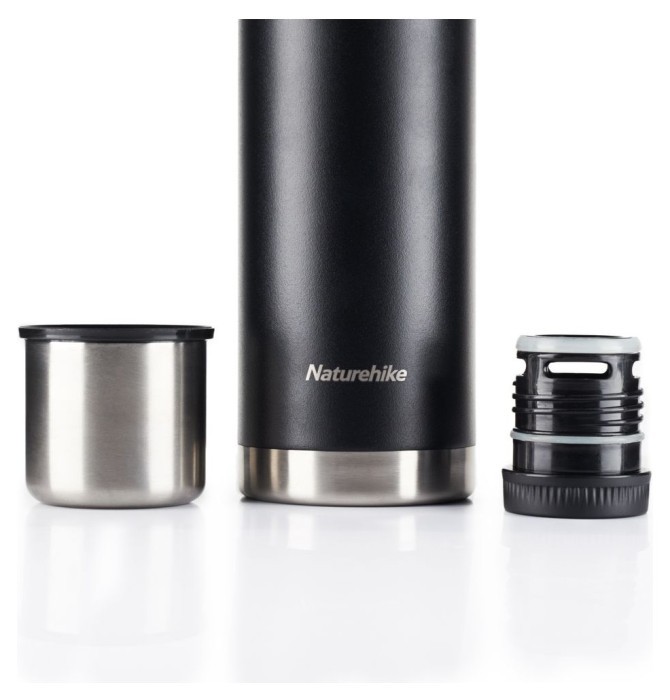 Термос Naturehike Q-9H NH19SJ010, 304 сталь, 1.0 л, черный