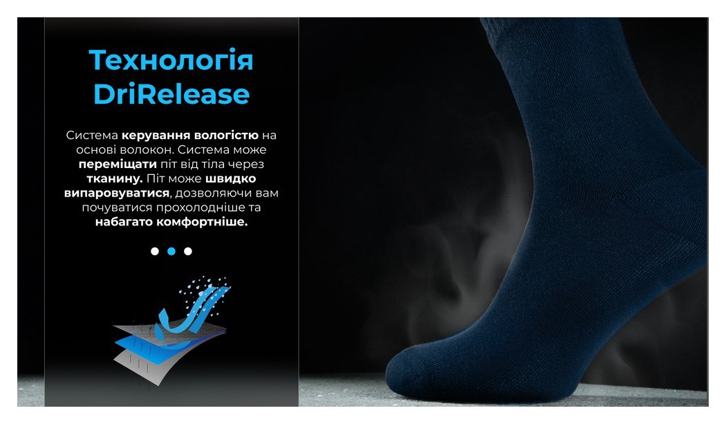 Шкарпетки водонепроникні Dexshell Ultra Thin Crew NL, p-p XL, сині, укр, укр