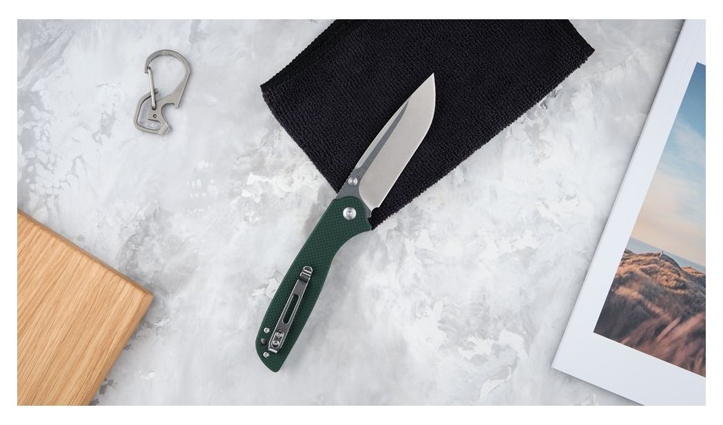 Ніж складаний Ganzo G6803 зелений, укр, укр