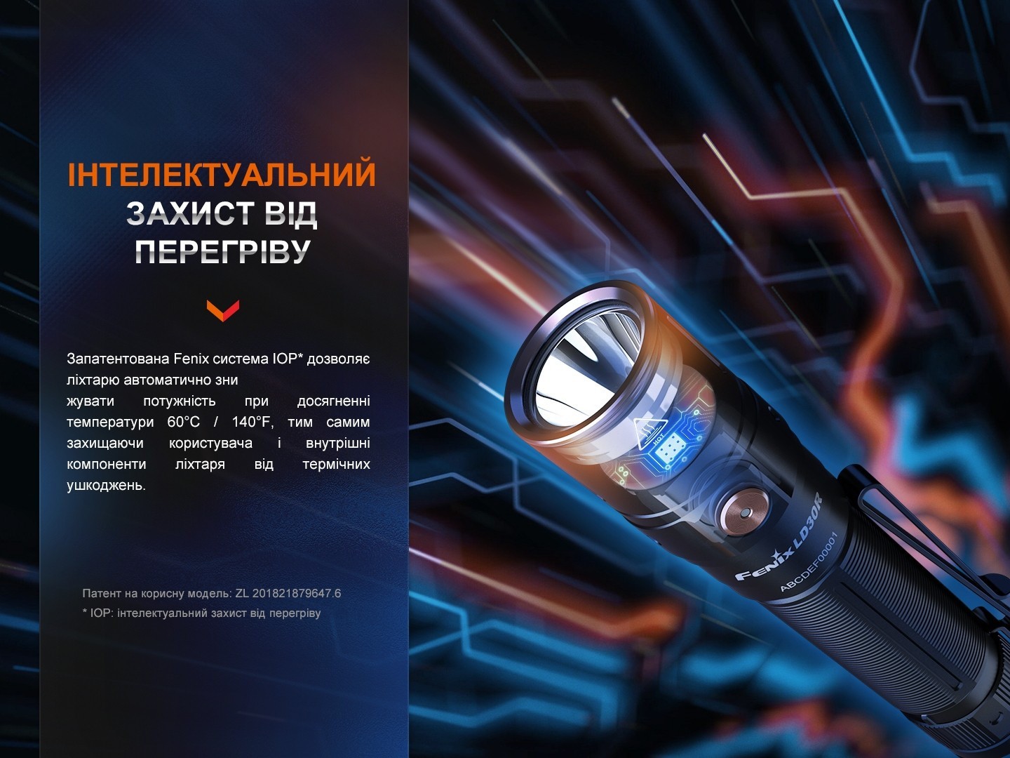 Ліхтар ручний Fenix LD30R, укр, укр