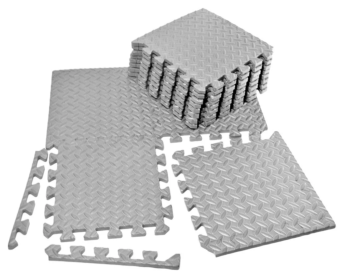 Татамі мат EasyFit 8 шт  (30х30х1 см) хвіст ластівки сірий (EFIT_EF-1950-30-GY)