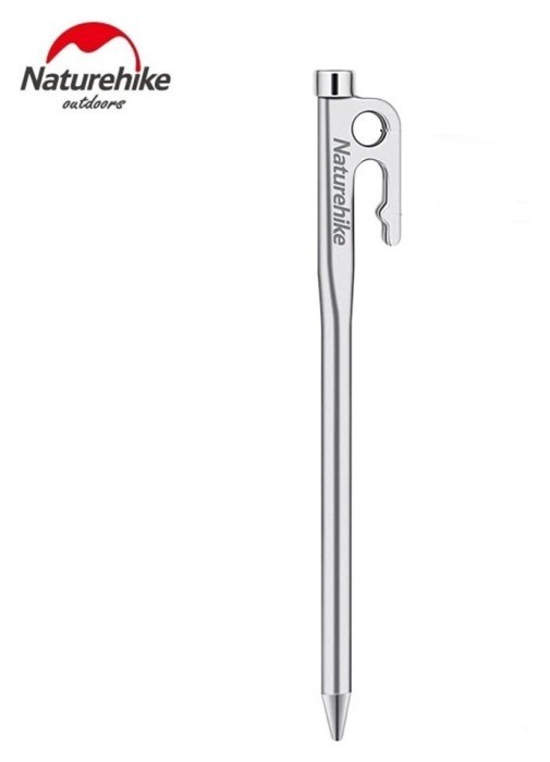 Кілок сталевий Naturehike NH19PJ014, 25 см, сірий, укр, укр