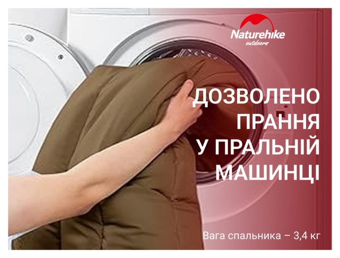 Спальний мішок 3 в 1 Naturehike CR450 CNH22SD011, коричневий
