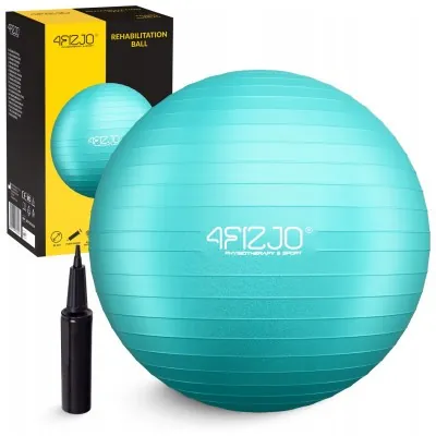 М'яч для фітнесу (фітбол) 4FIZJO 85 см Anti-Burst Mint (P-5905973404839)