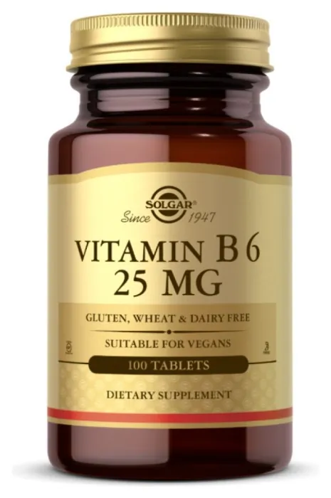 Vitamin B6 25mg - 100 tabs