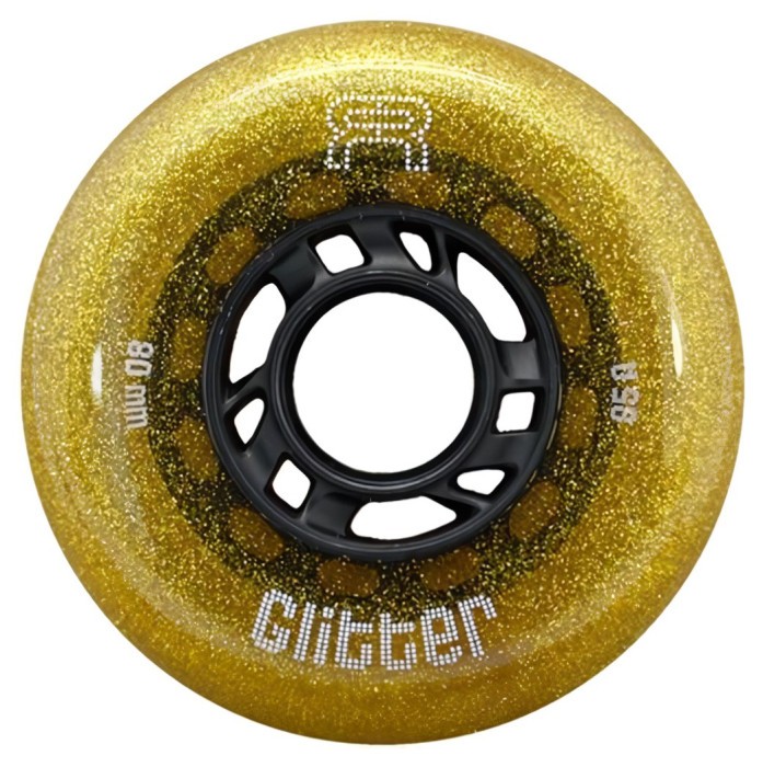 Колеса для роликів FR Skates Roue Glitter Red/Gold 80мм 85А