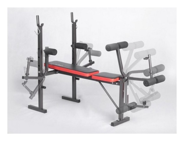 Скамейка для жима EverTop + Штанга 83 кг, гриф W, гантели