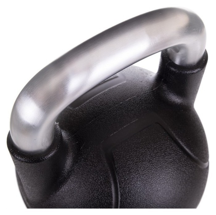 Гиря PU з хромованою ручкою Кросфіт Zelart TA-2681-12 12кг (MD2220-12) (PU, чорний)