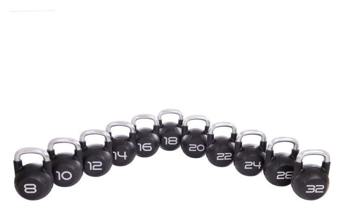 Гиря PU з хромованою ручкою Кросфіт Zelart TA-2681-12 12кг (MD2220-12) (PU, чорний), укр, укр