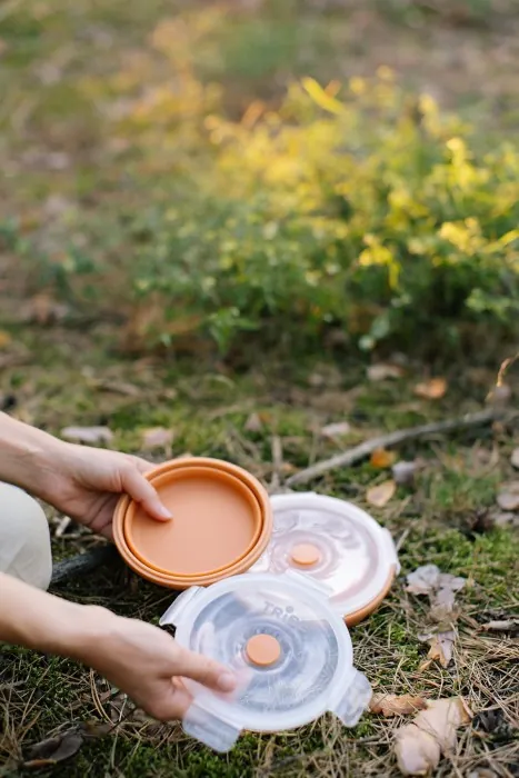 Контейнер Tribe Bowl Container 800 мл силиконовый T-FF-0046, ocher
