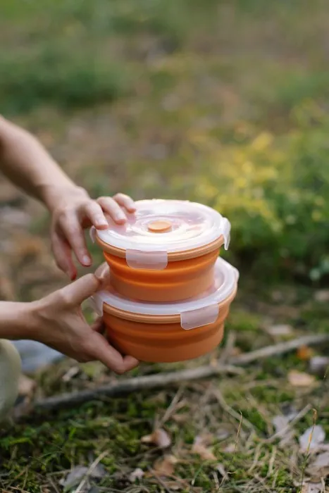 Контейнер Tribe Bowl Container 800 мл силиконовый T-FF-0046, ocher