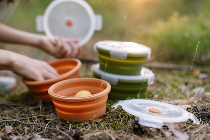Контейнер Tribe Bowl Container 800 мл силиконовый T-FF-0046, ocher