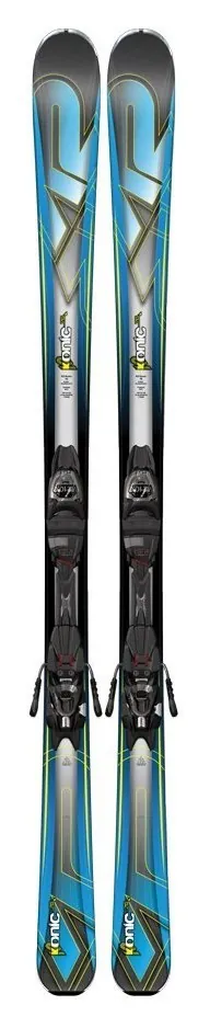 Лижі гірські (комплект) K2 KONIC 76+M2 10 TL COMPACT 156см Blue/grey (10A0004.140.1+10A1008.122.1) (177 см blue/grey)