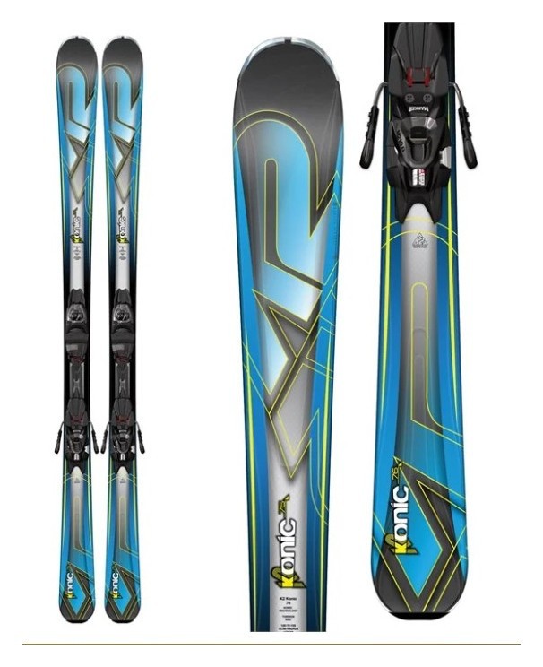 Лижі гірські (комплект) K2 KONIC 76+M2 10 TL COMPACT 156см Blue/grey (10A0004.140.1+10A1008.122.1)